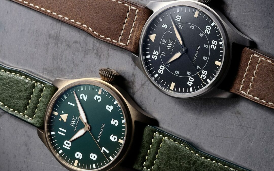 IWC schaffhausen présente les éditions spitfire de la grande montre d’aviateur 43 en titane et en bronze